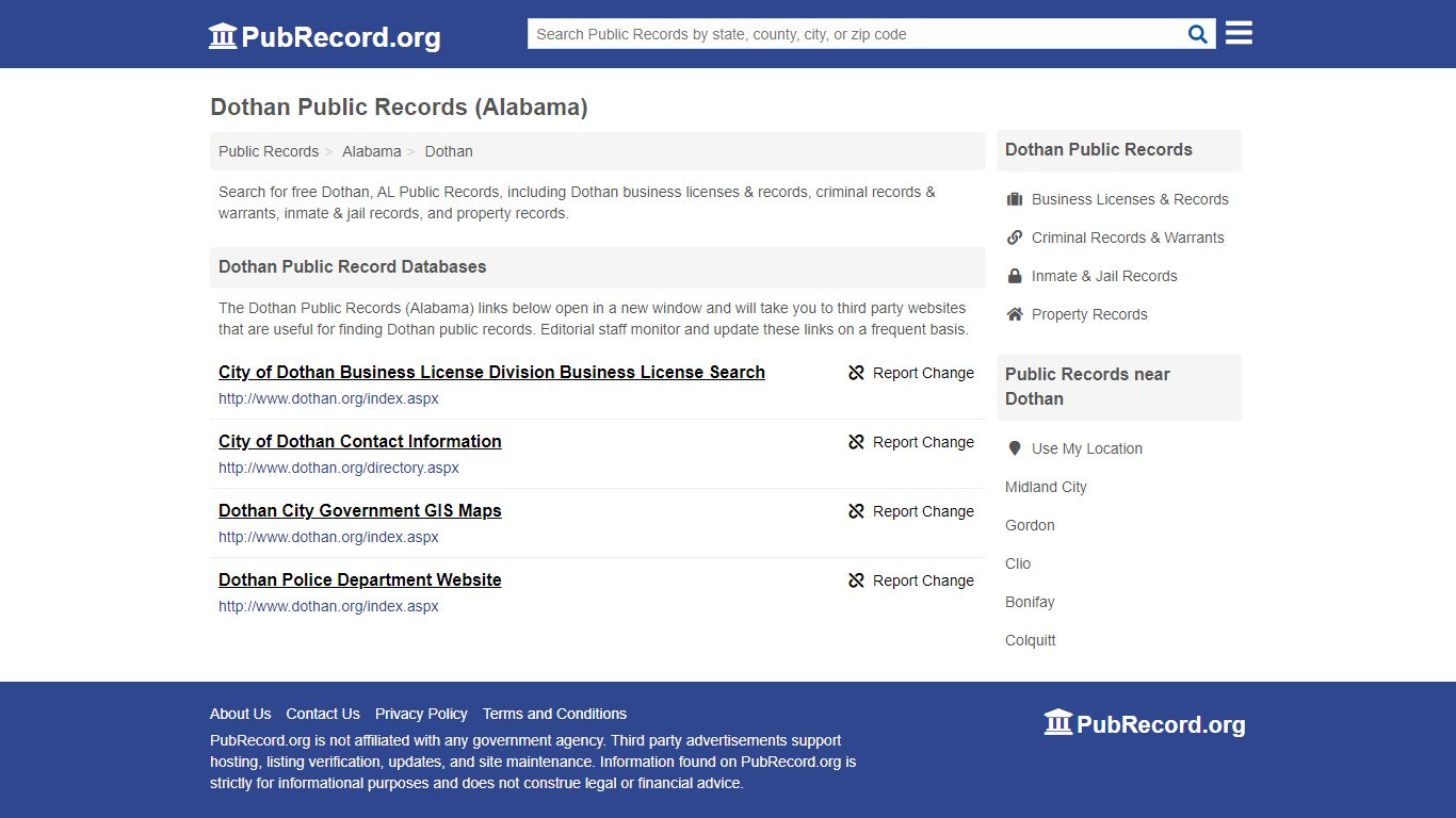 Free Dothan Public Records (Alabama Public Records)